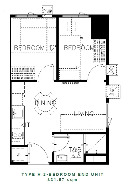 https://www.manilacondohub-smdc.com/images/properties/green-2/unit-layouts/06 - GREEN 2 - Type H 2BR End Unit (+31.57sqm).webp